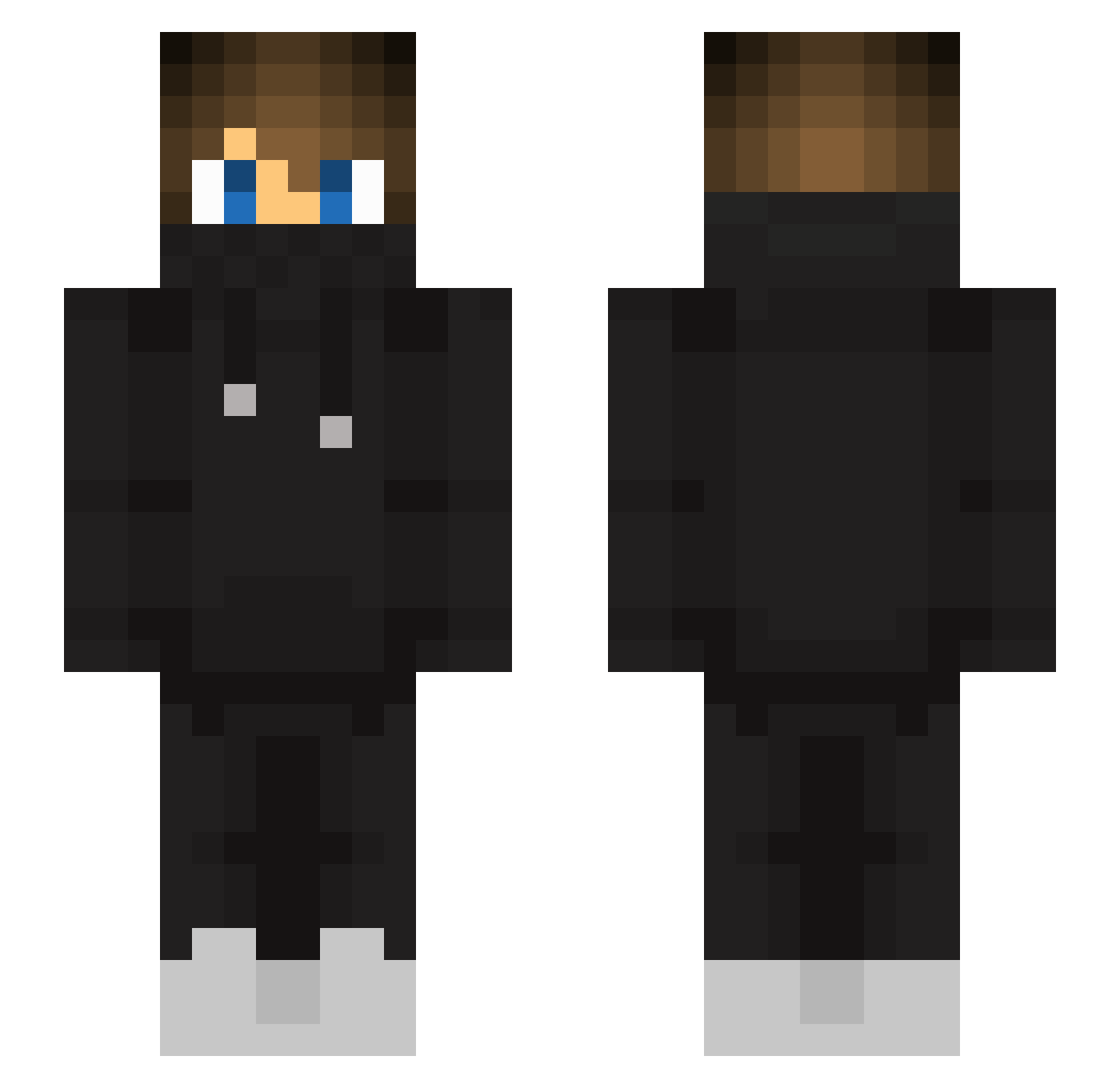 ploploYT Minecraft skin, front and back view