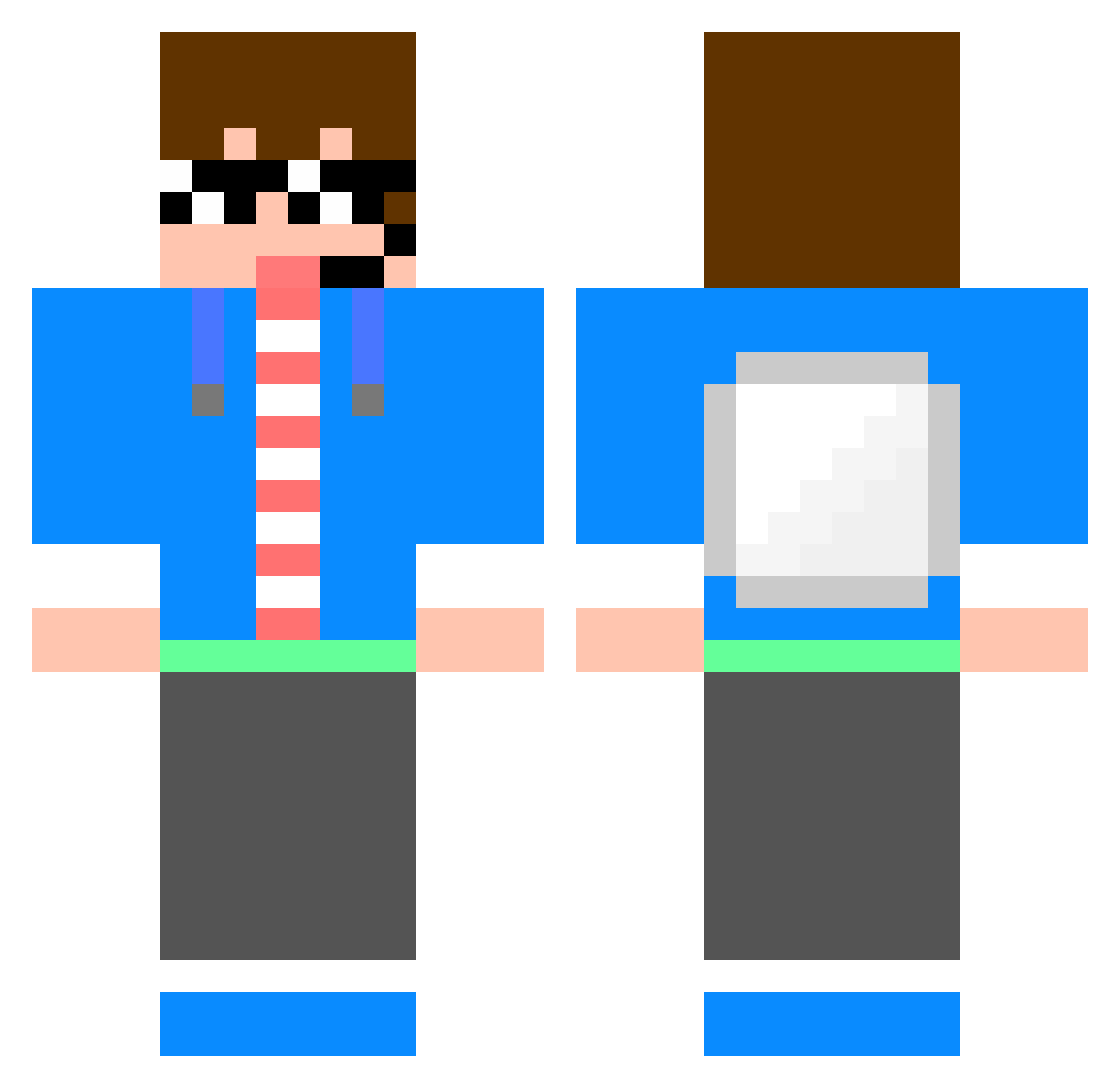 MC_SnowBall Minecraft skin, front and back view