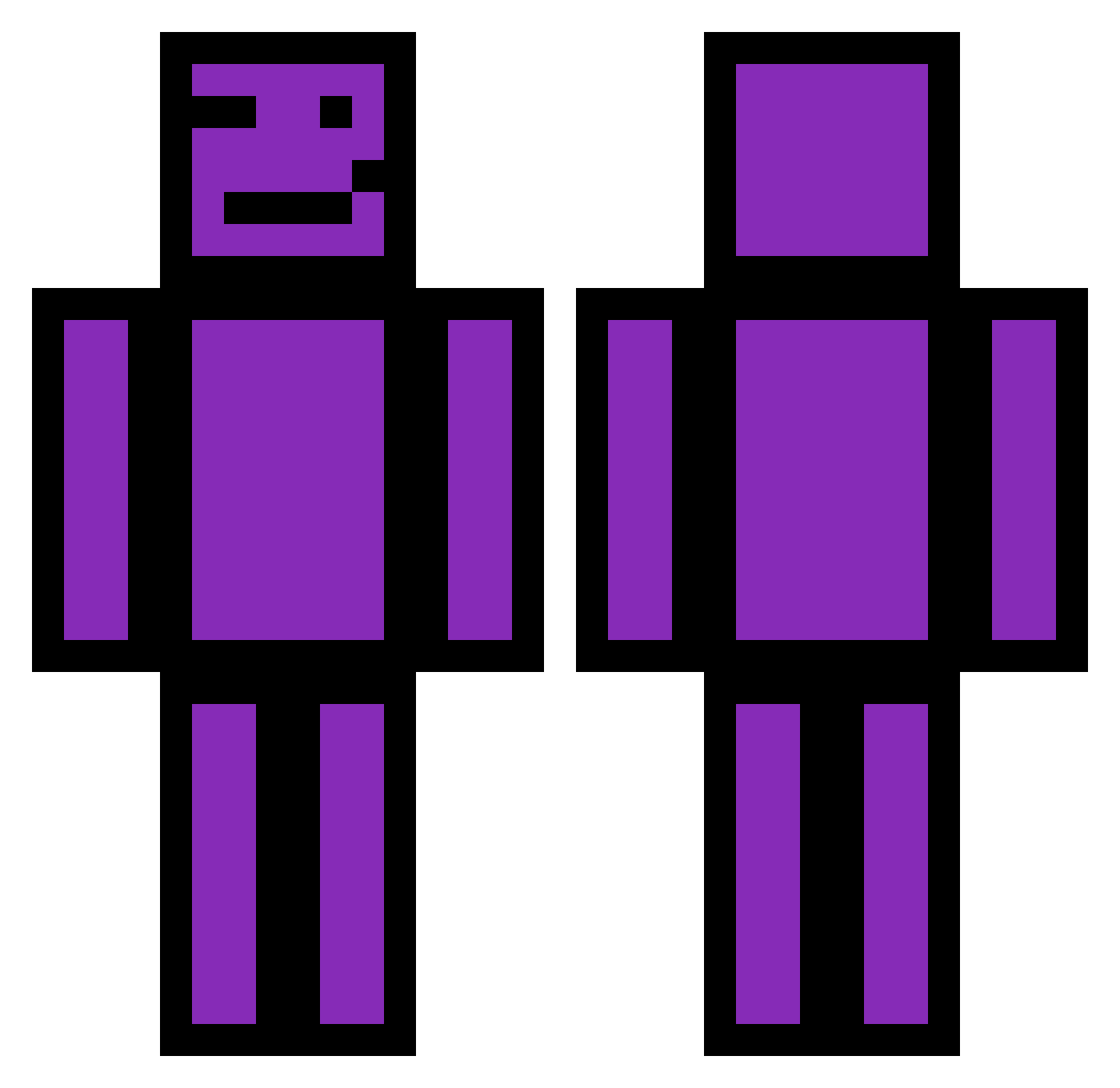 Xuraf Minecraft skin, front and back view