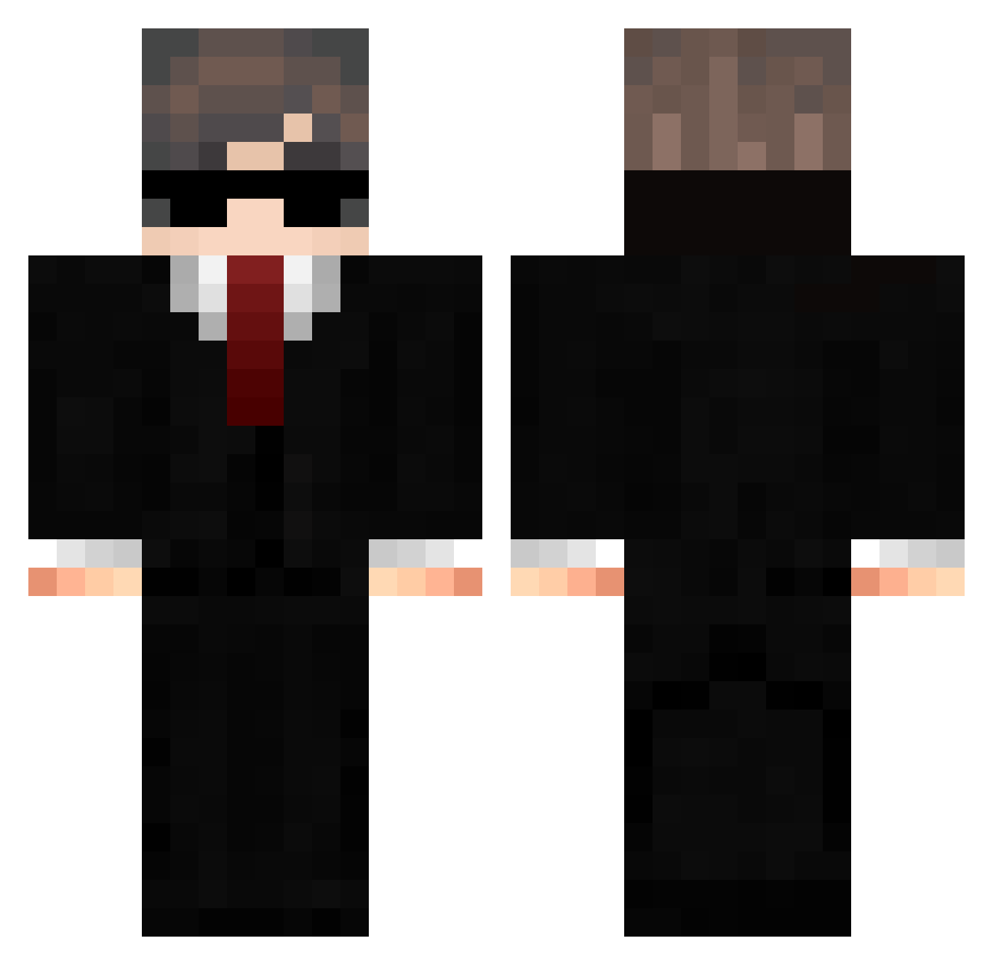 R4inyDay Minecraft skin, front and back view