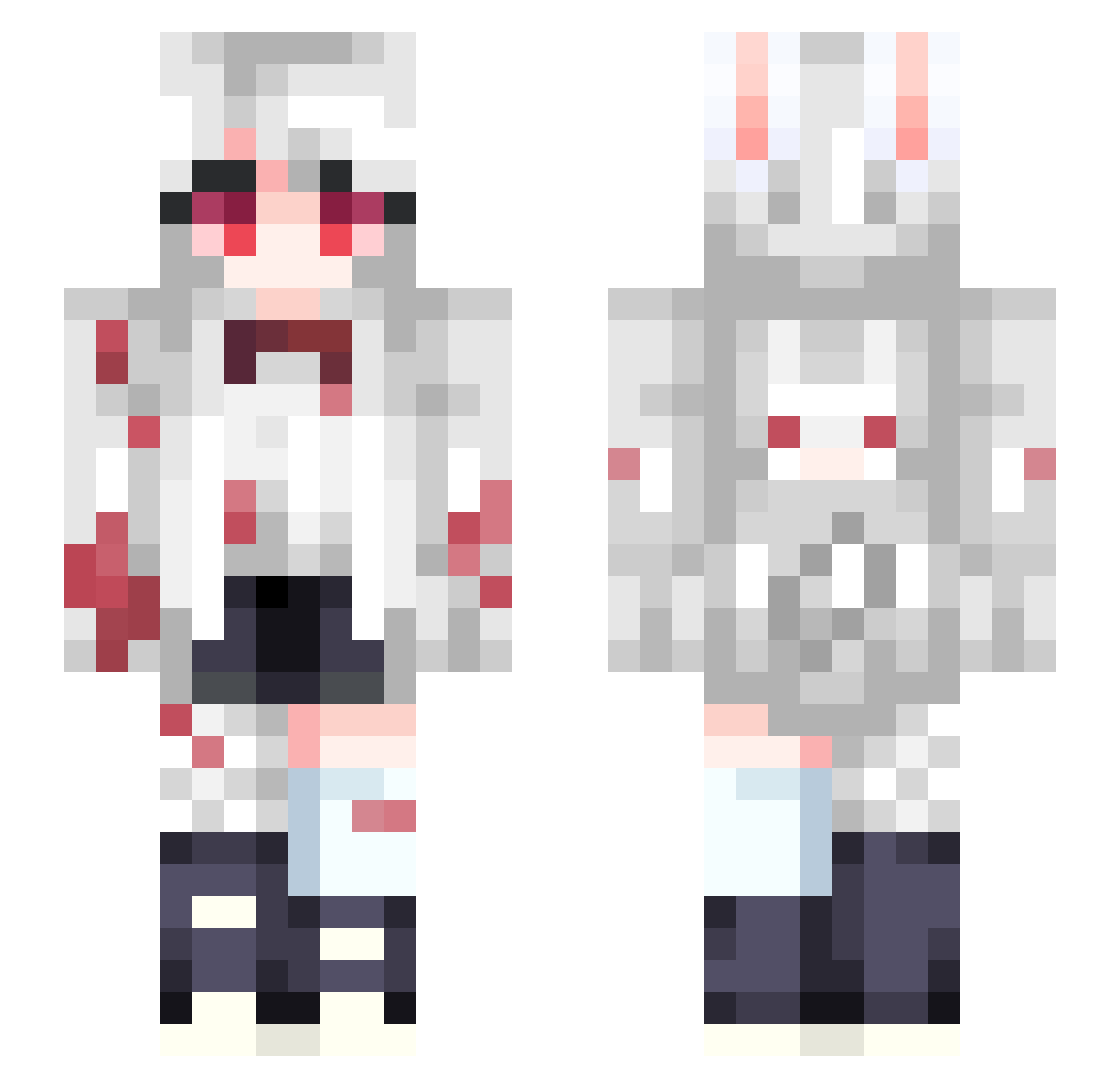 Lizzie_Bruno Minecraft skin, front and back view