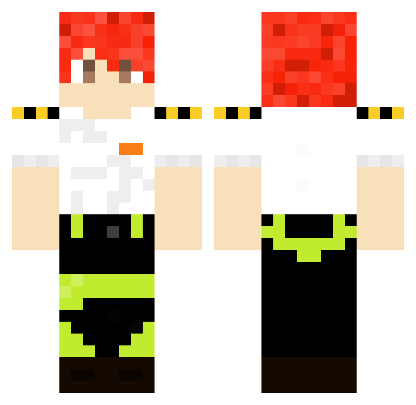 EikaCZE Minecraft skin, front and back view