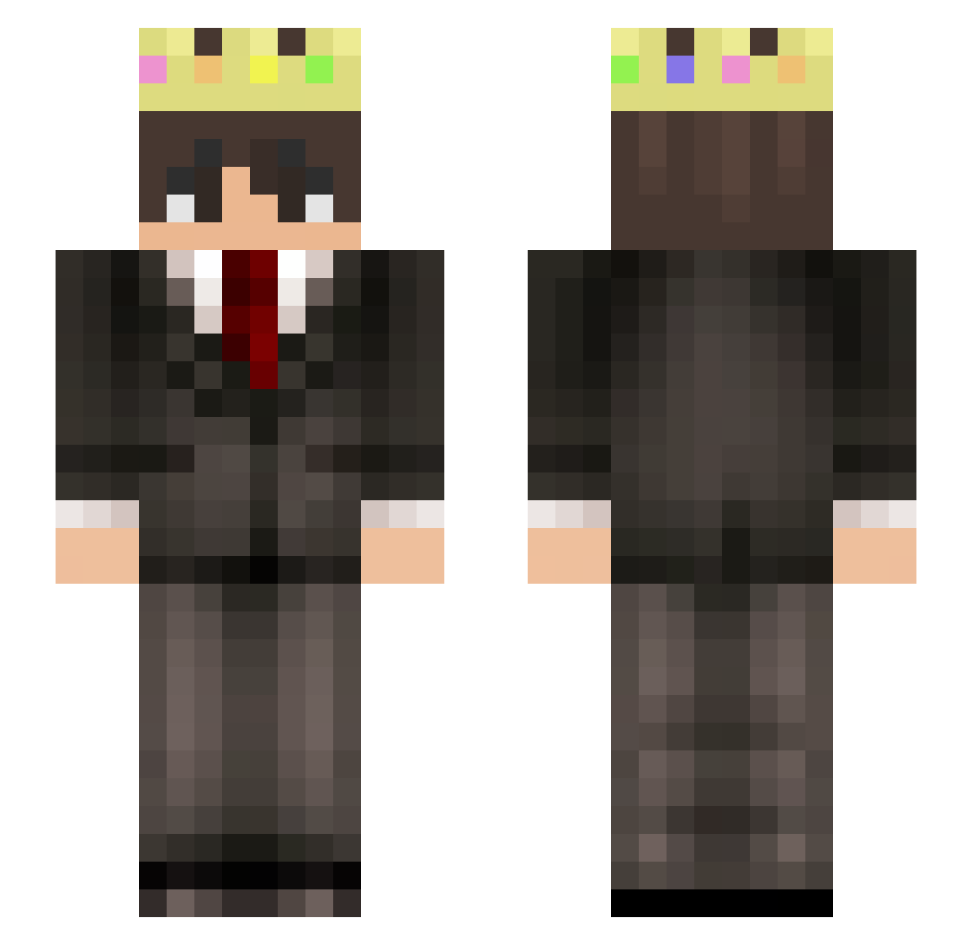 theonetruesigma Minecraft skin, front and back view