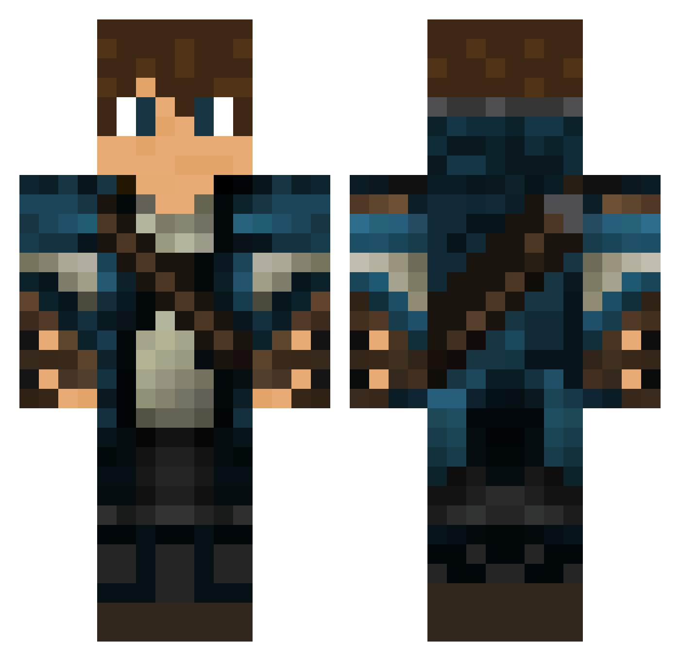 Gaby_12 Minecraft skin, front and back view