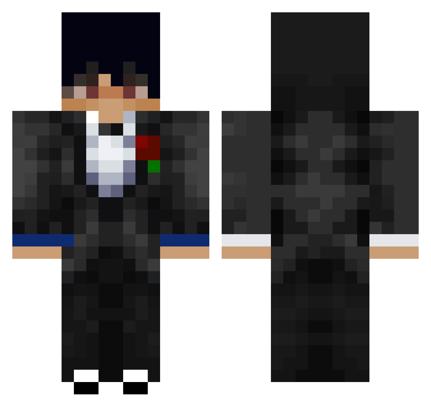 TobRojekt Minecraft skin, front and back view