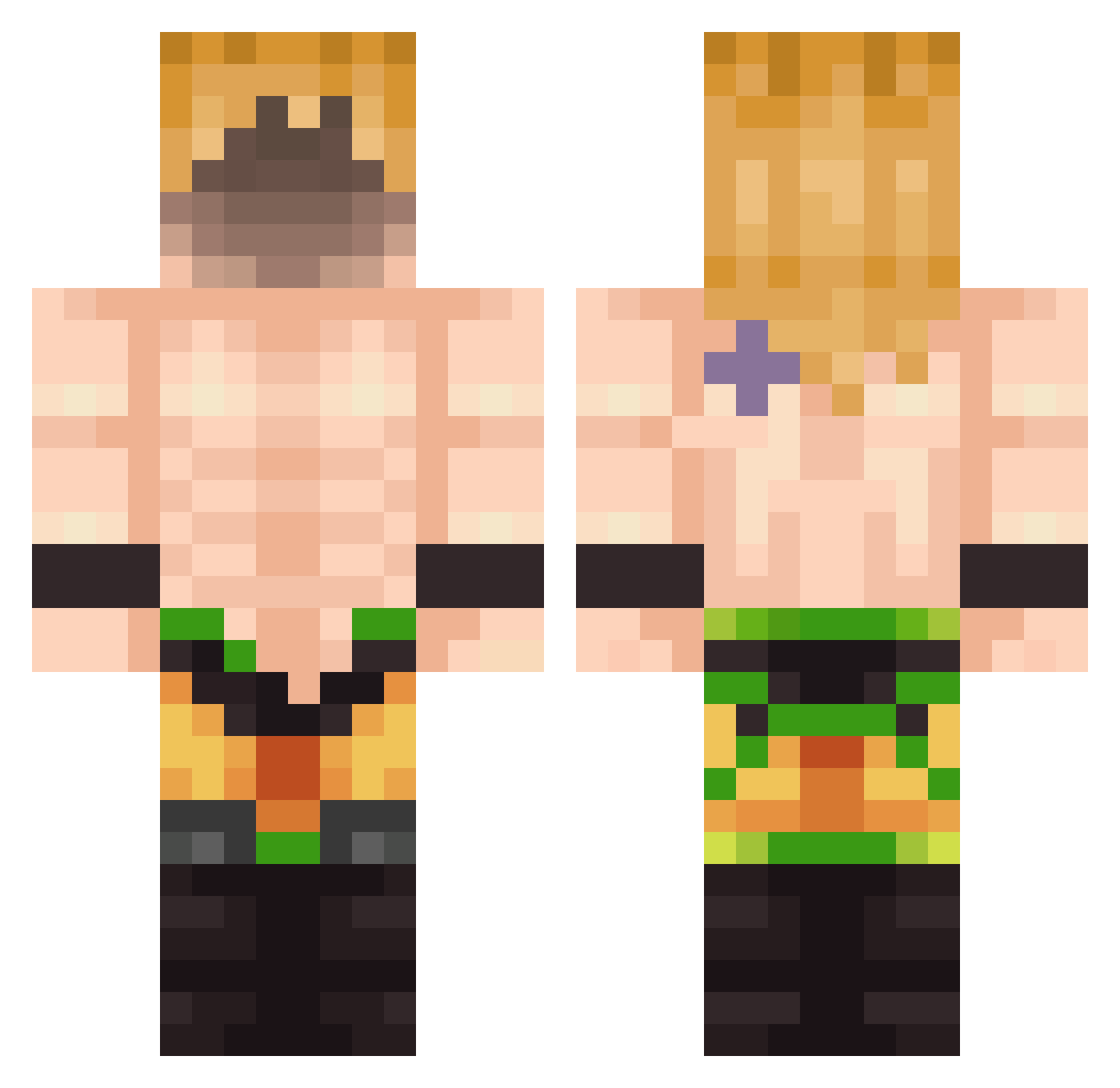 SC_2077 Minecraft skin, front and back view
