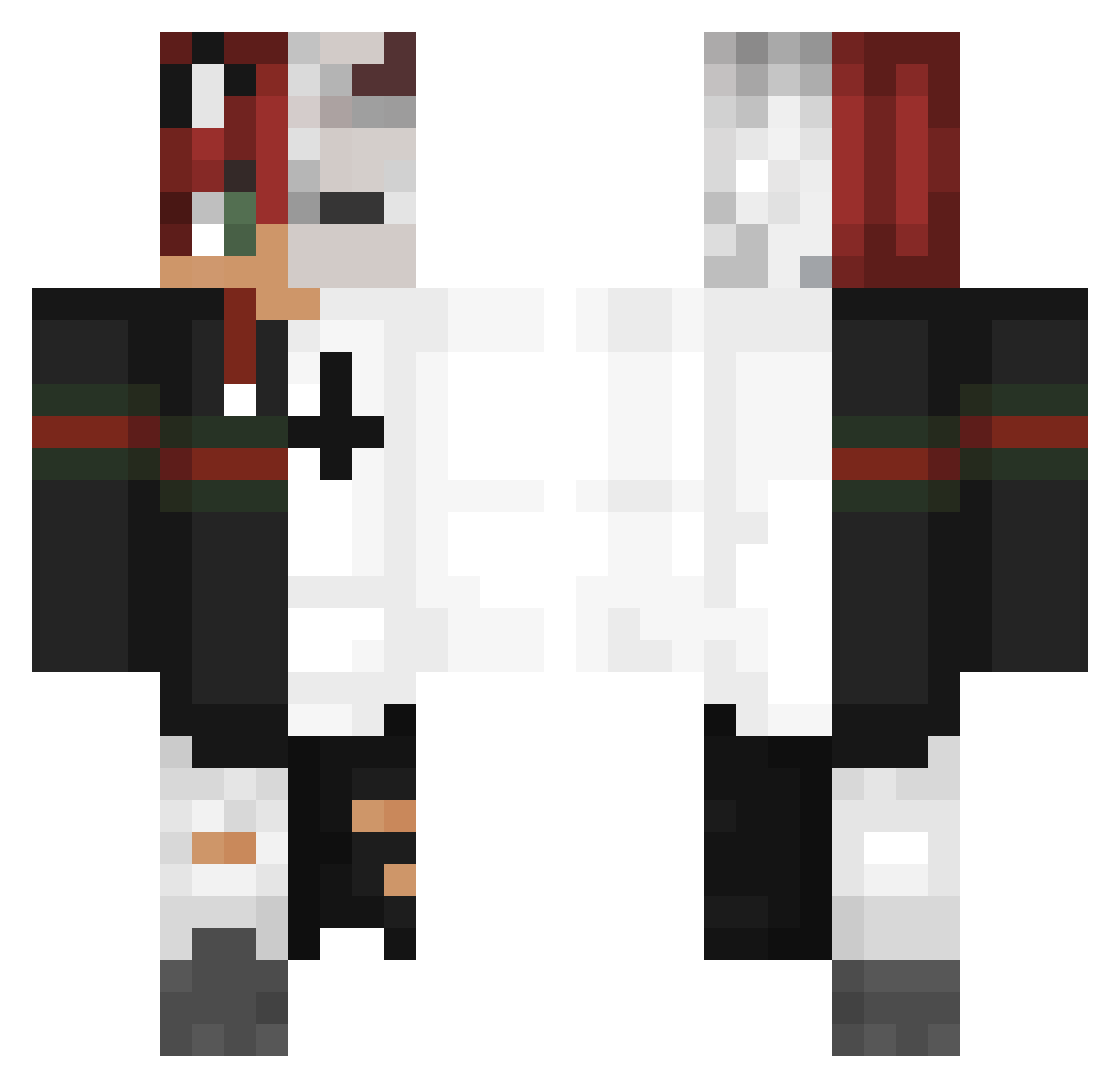 IC3Golden Minecraft skin, front and back view