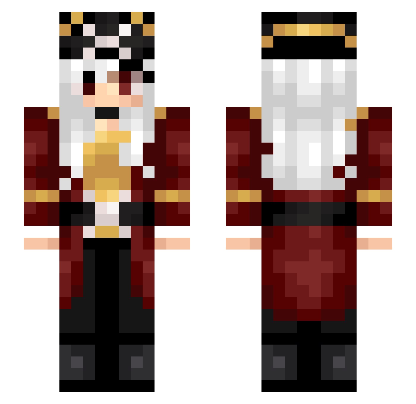 AnnyBlur_ Minecraft skin, front and back view