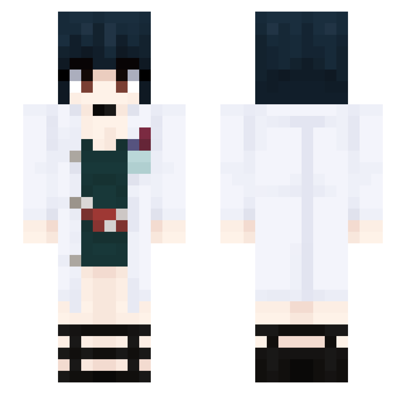 Plague9393 Minecraft skin, front and back view