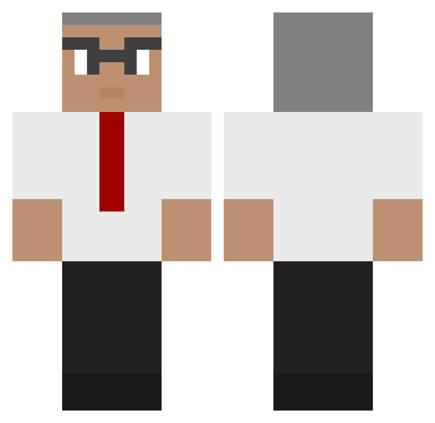LNERElectra Minecraft skin, front and back view