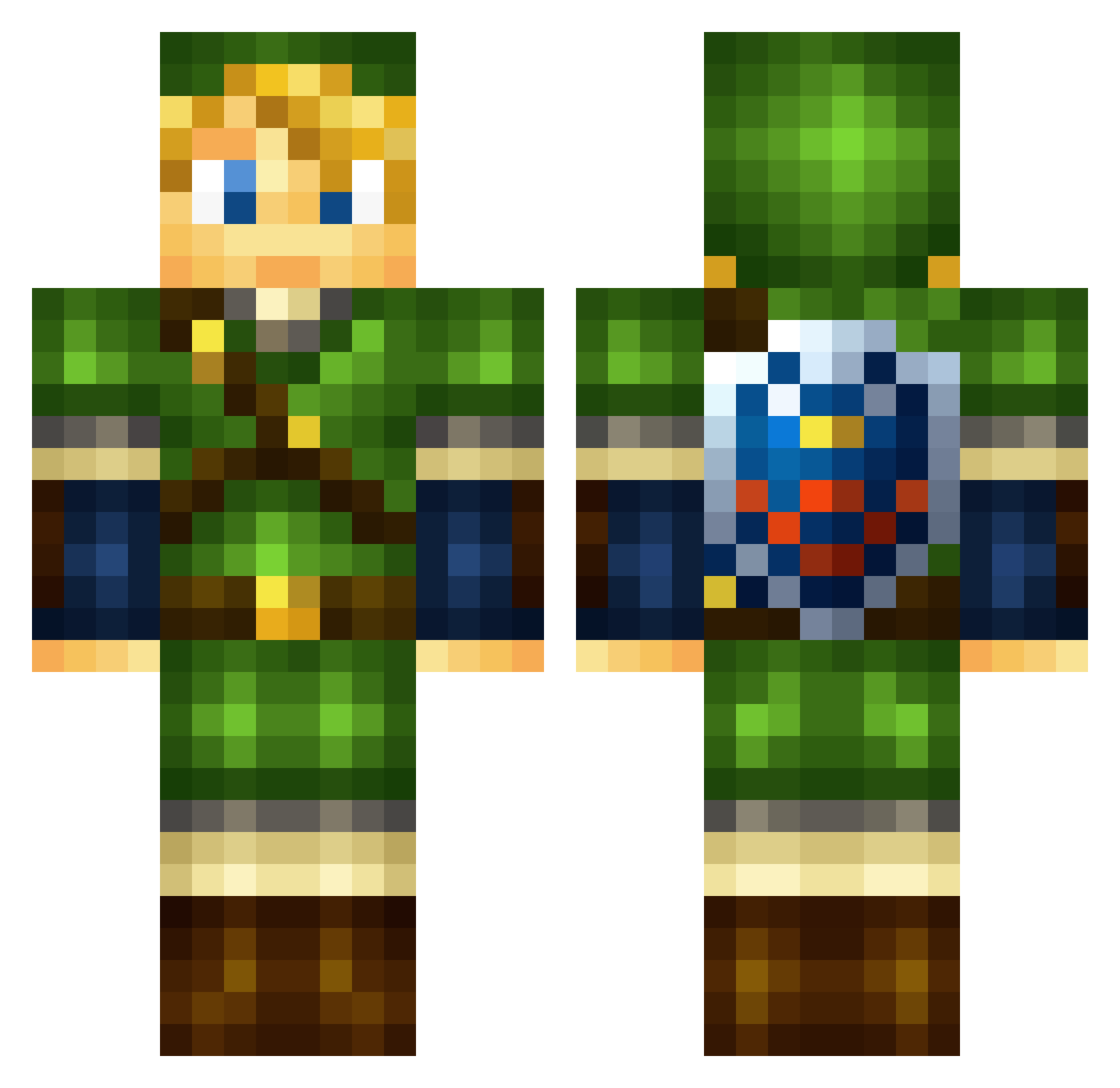 Louis_De_Funes Minecraft skin, front and back view