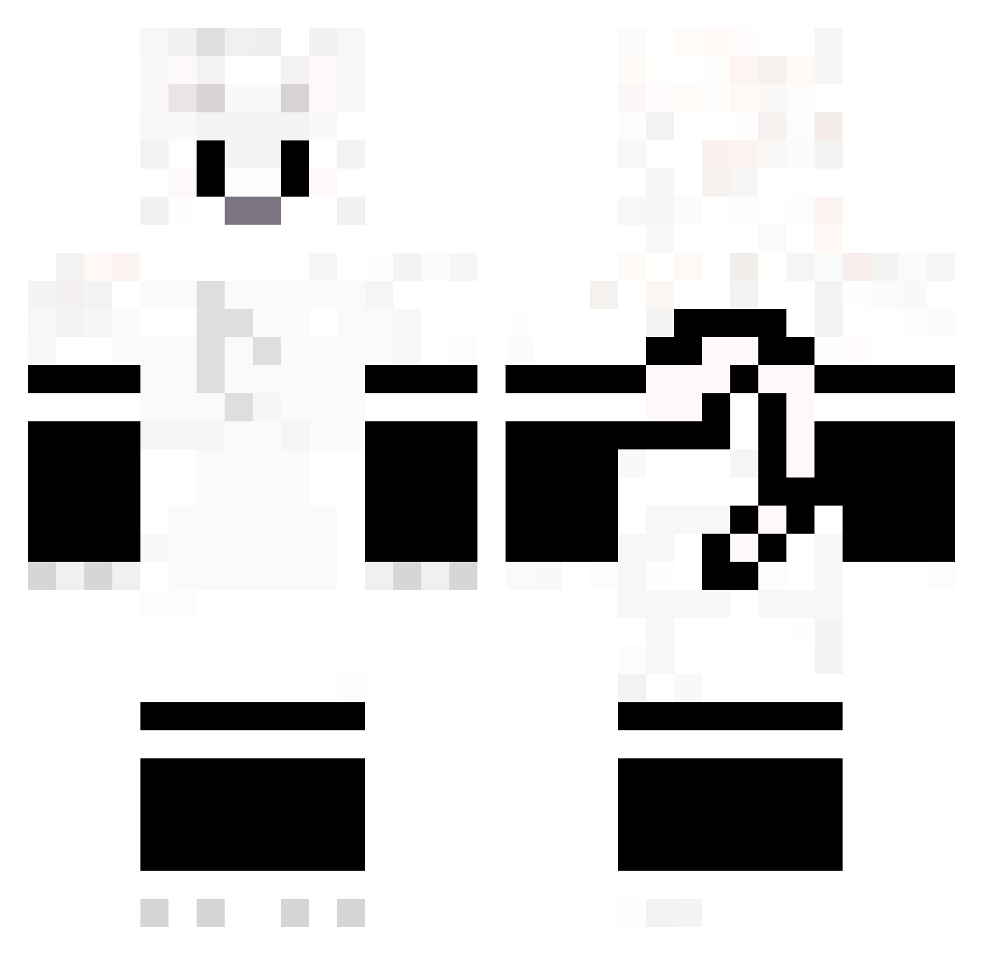 3dgreedy Minecraft skin, front and back view