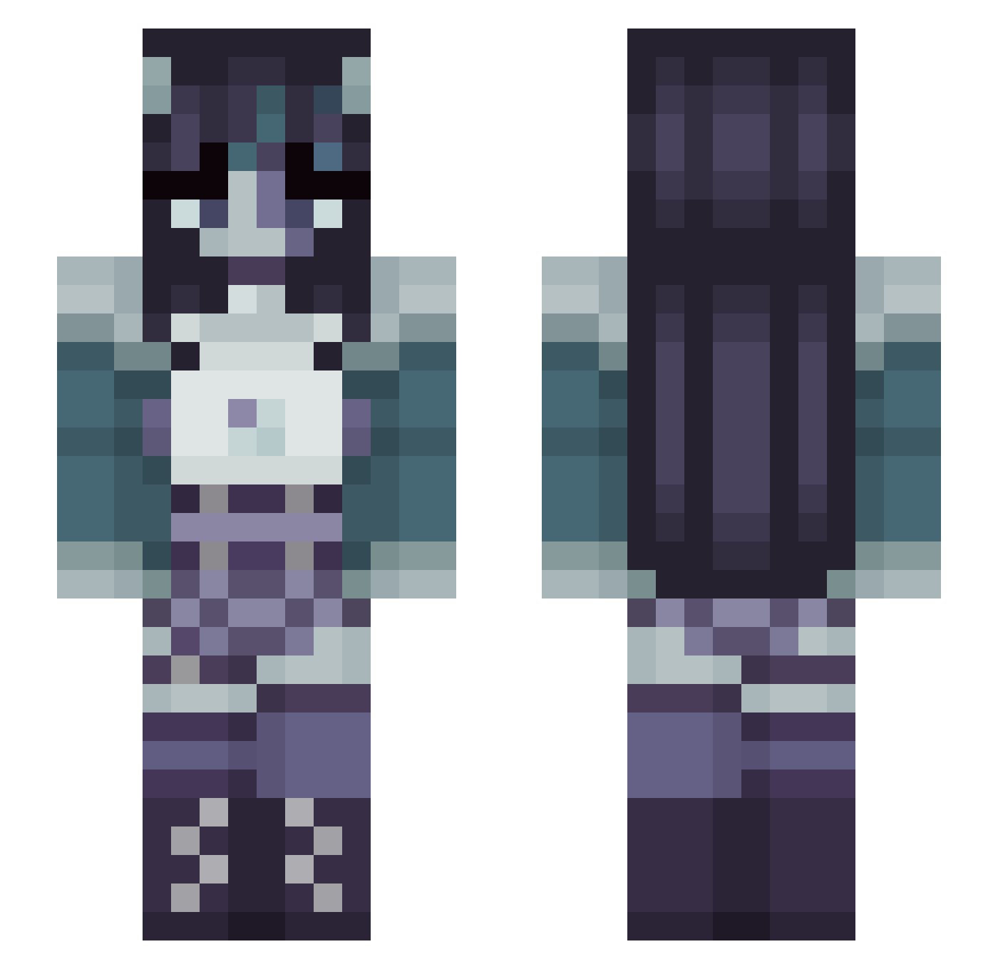 Tensaye_ Minecraft skin, front and back view