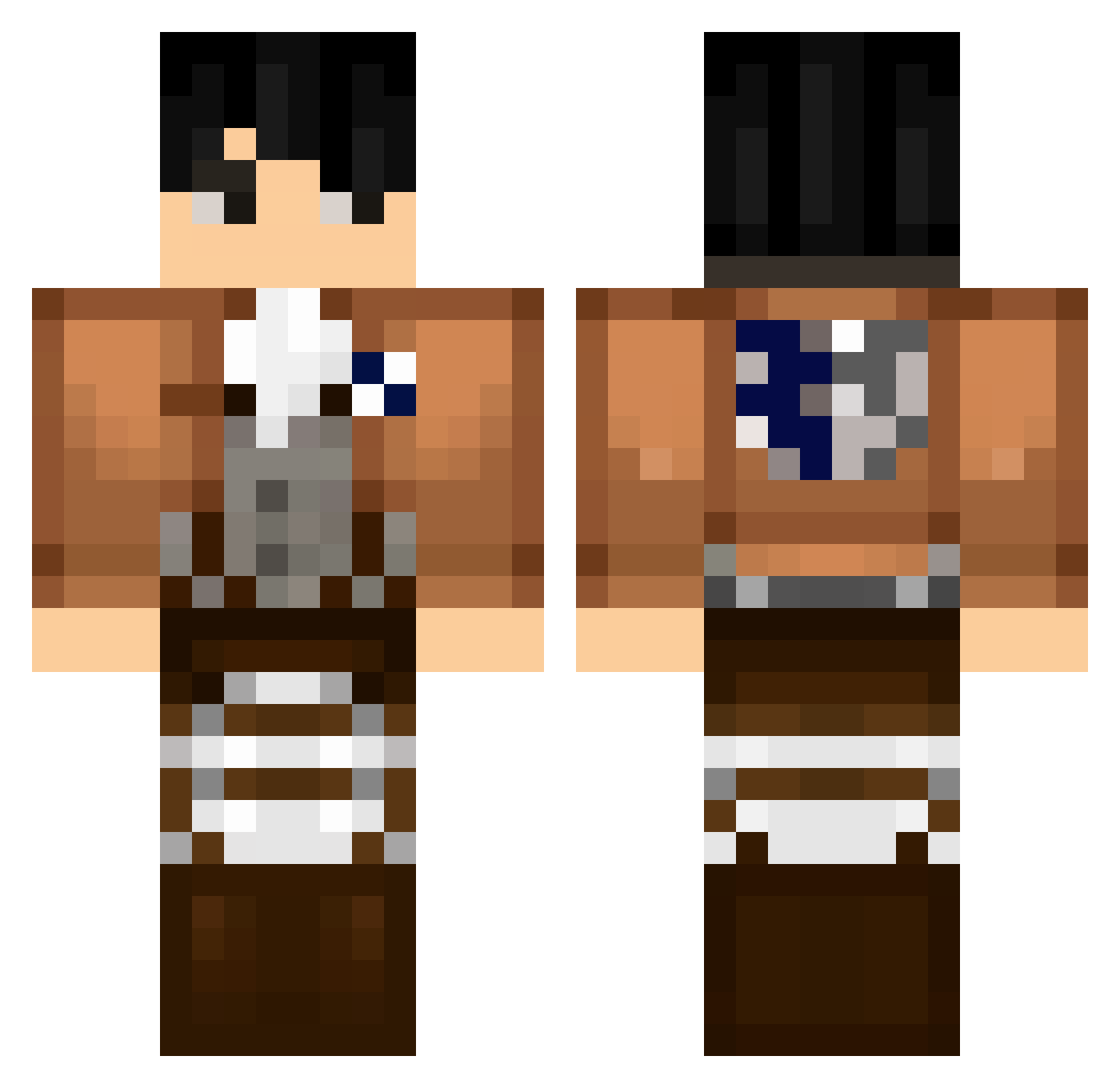 Skr1m3 Minecraft skin, front and back view