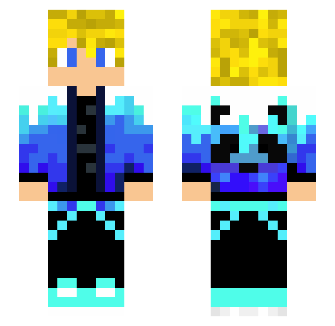 triptychs Minecraft skin, front and back view