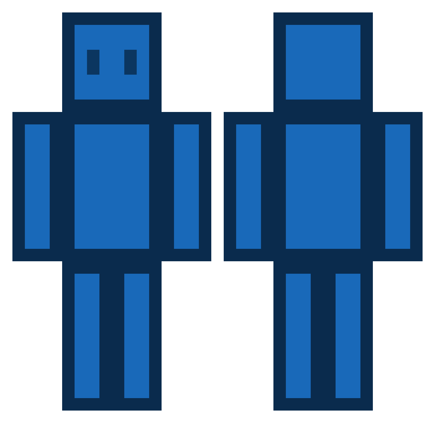Razuberl Minecraft skin, front and back view