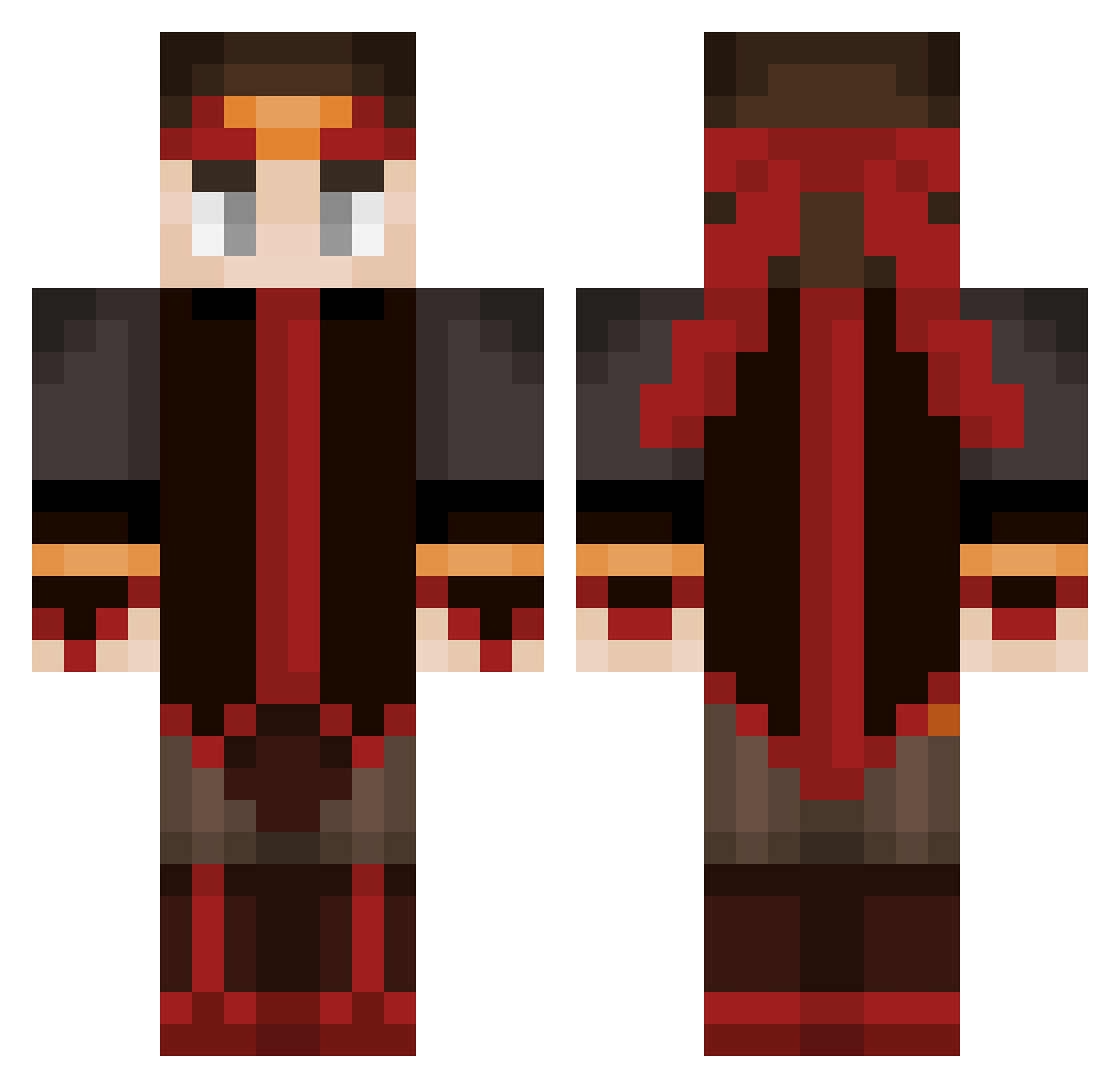yoni_6767 Minecraft skin, front and back view