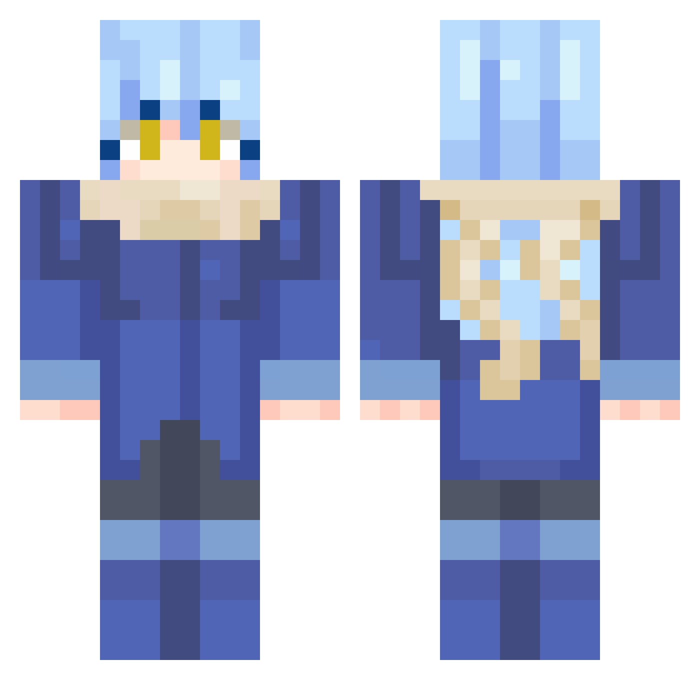 Natrian007 Minecraft skin, front and back view