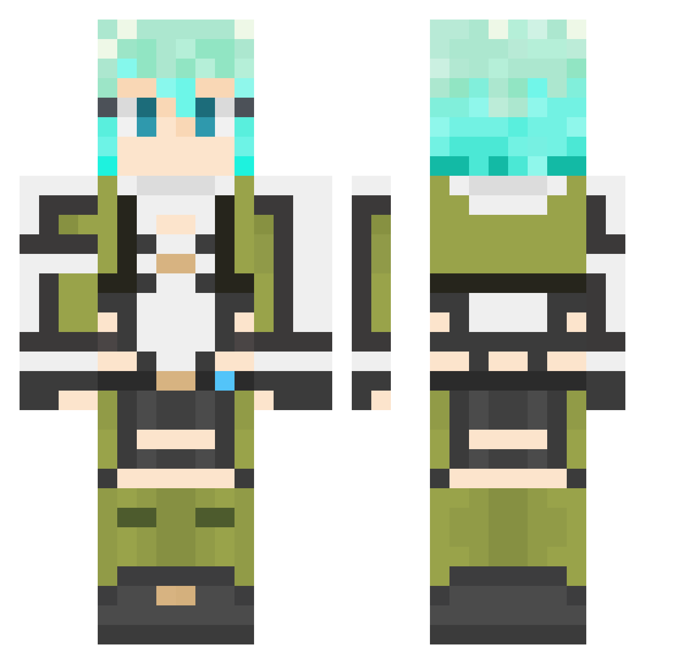 tonny731110 Minecraft skin, front and back view