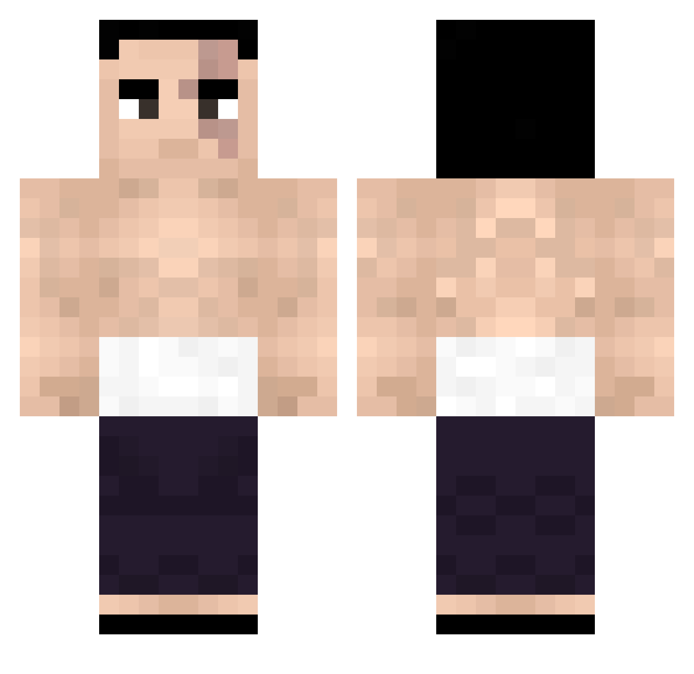 Yoruwahonoka Minecraft skin, front and back view