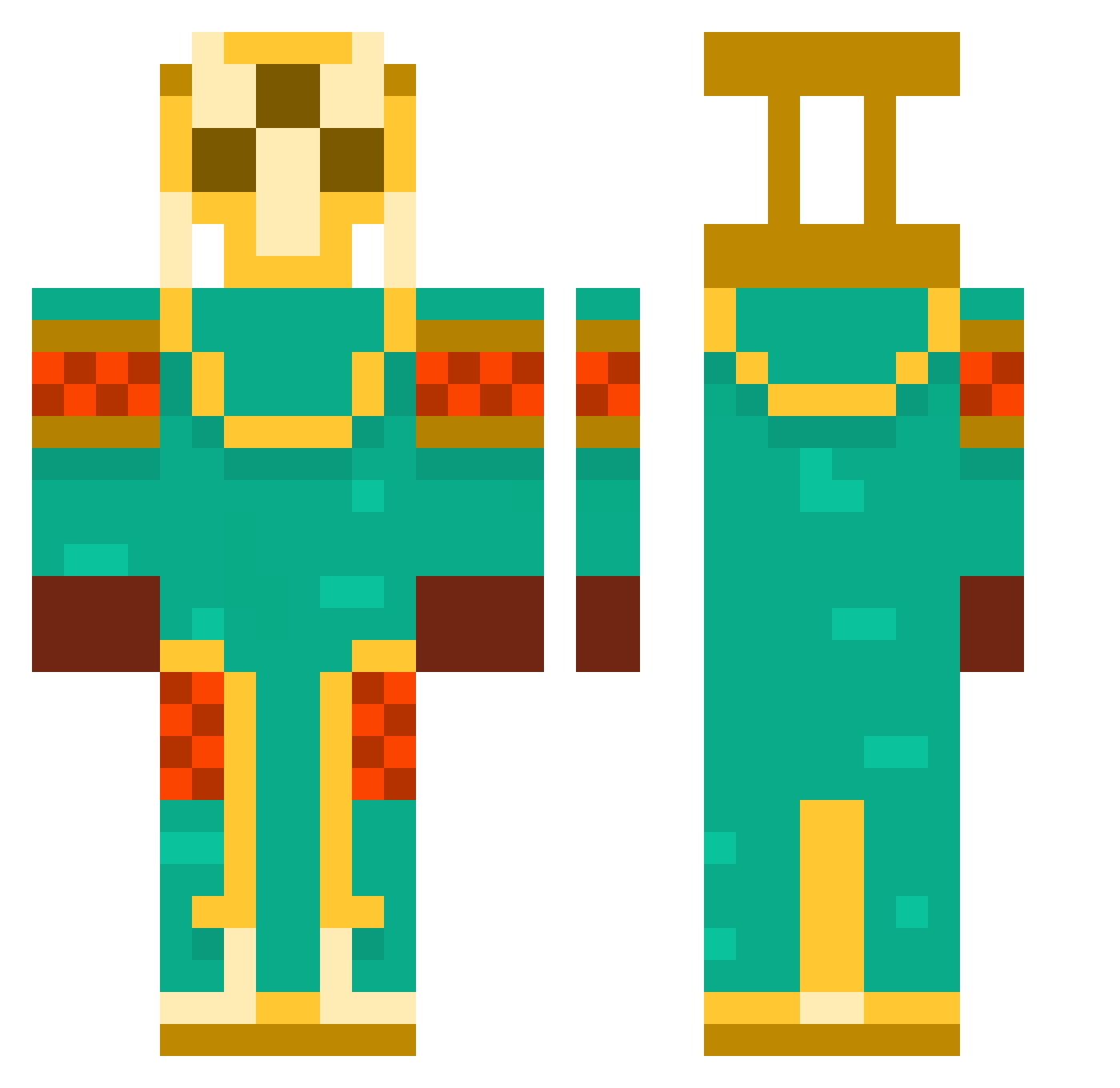 ZenxX_ Minecraft skin, front and back view