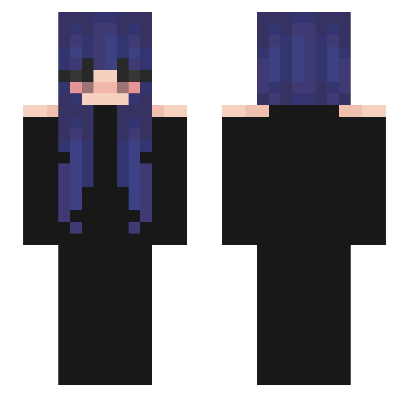 BenchM0reThanY0u Minecraft skin, front and back view