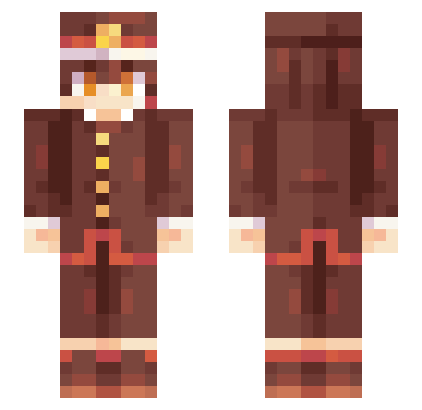 Yar_Zay Minecraft skin, front and back view