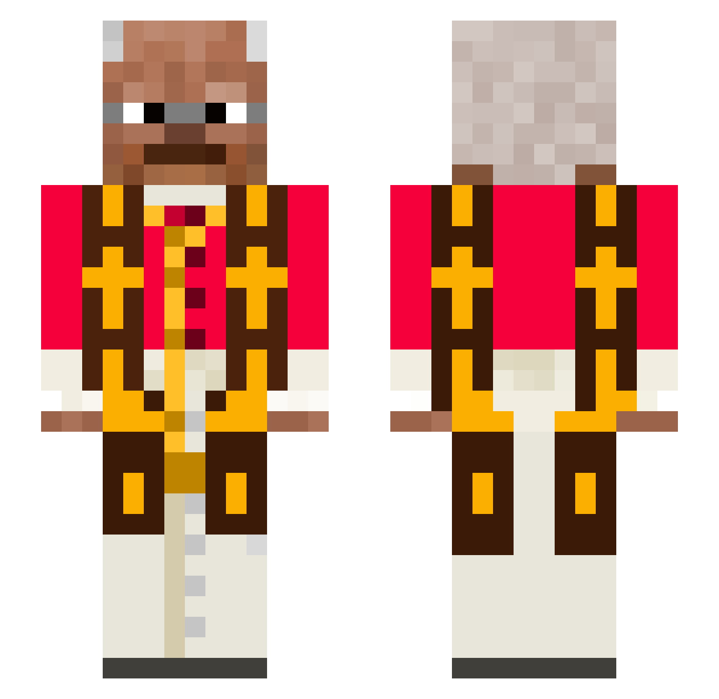 MrTrout96 Minecraft skin, front and back view