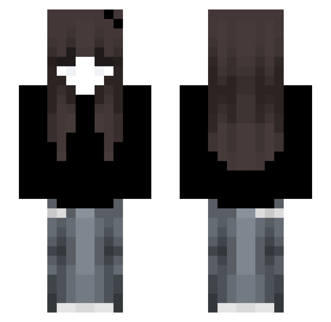 blekiii Minecraft skin, front and back view