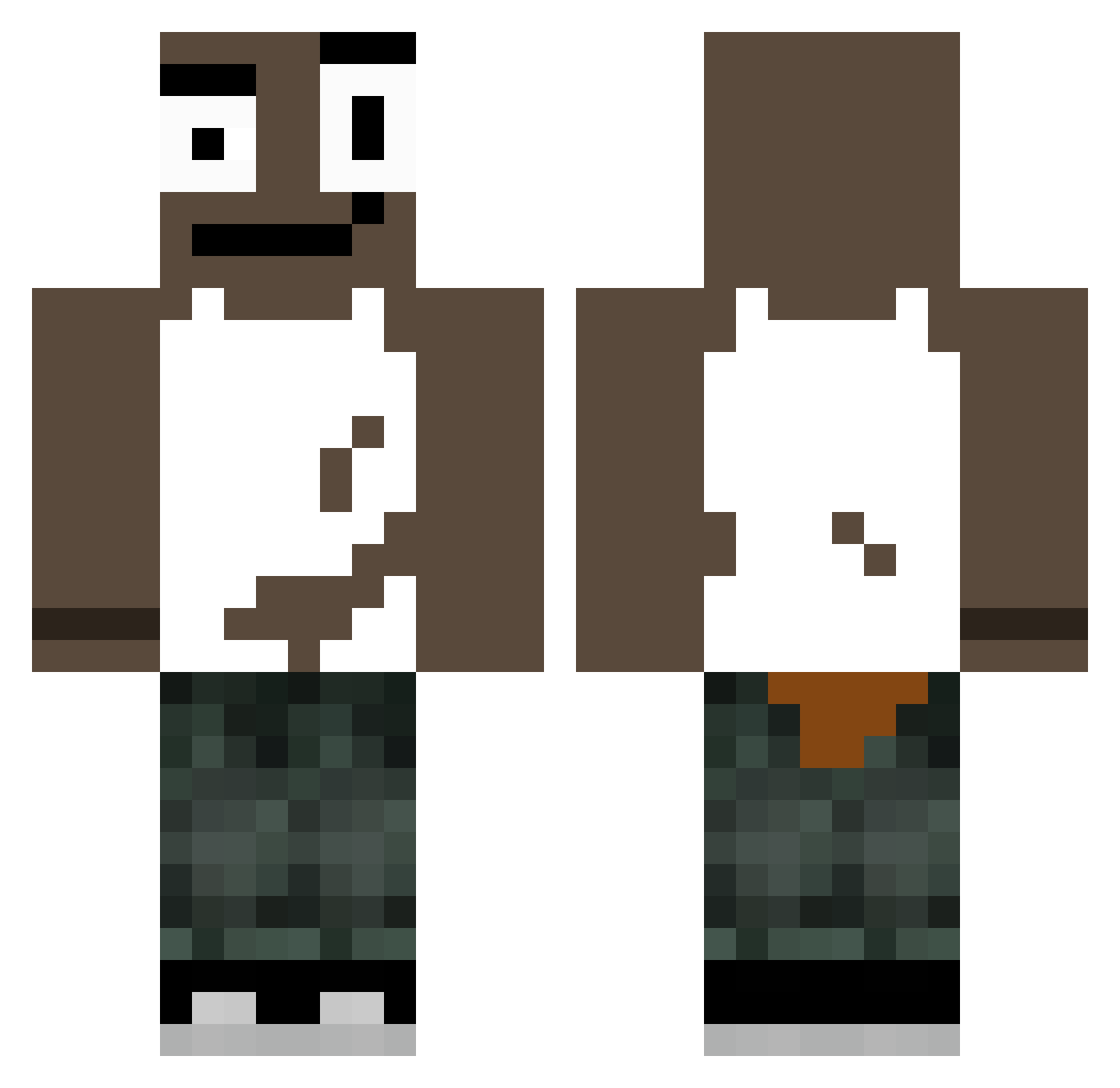 Taidjeu Minecraft skin, front and back view