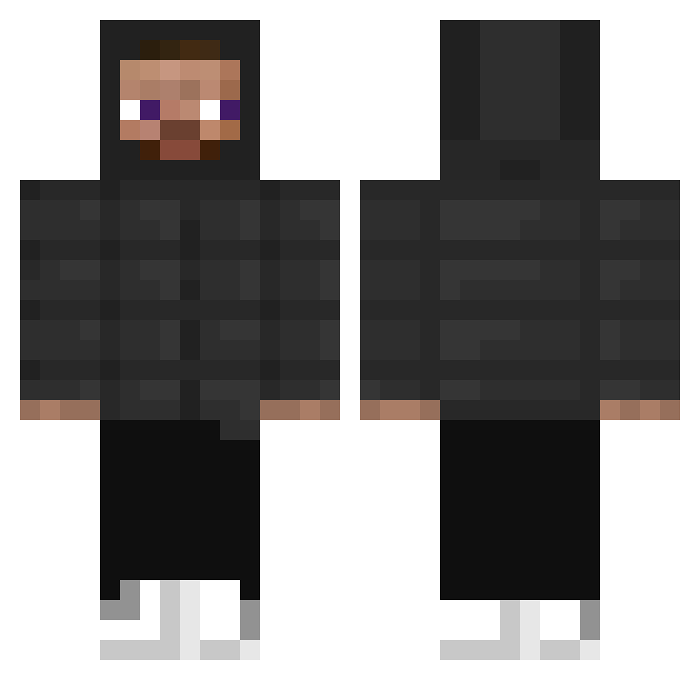 HoSu08 Minecraft skin, front and back view