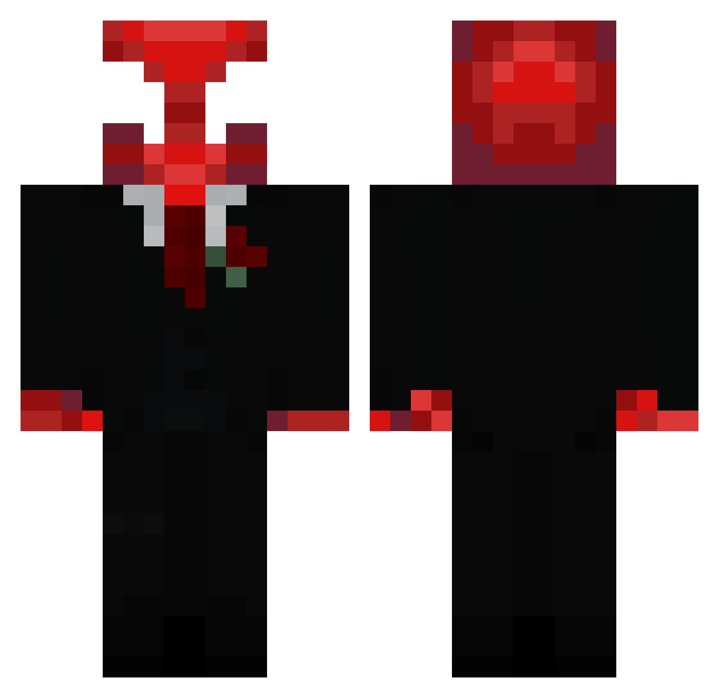zotik Minecraft skin, front and back view