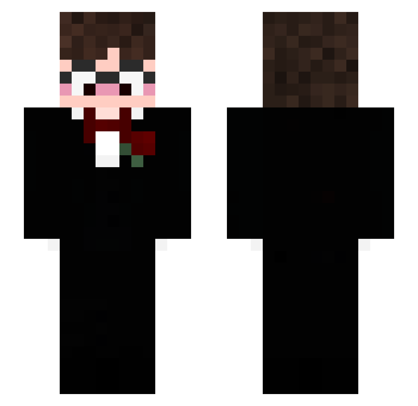 djrodje Minecraft skin, front and back view