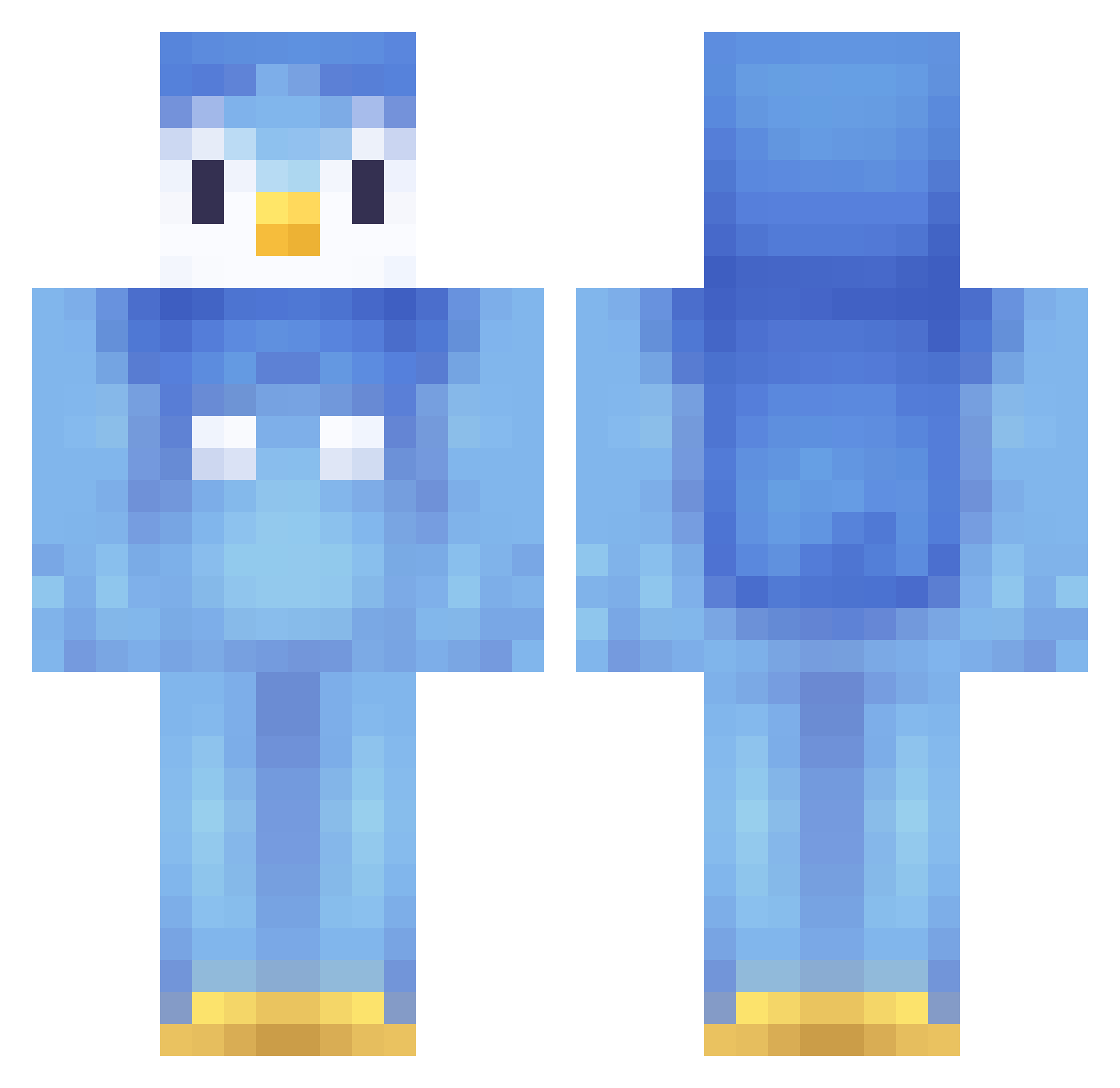 X_X1mn Minecraft skin, front and back view