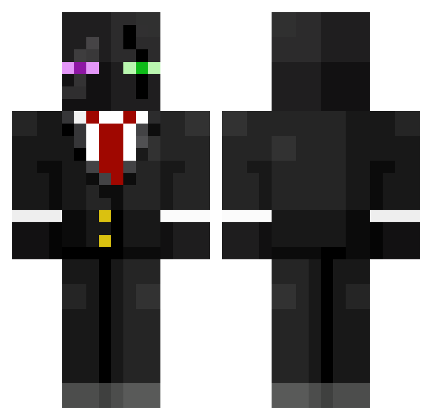Tassilo0 Minecraft skin, front and back view
