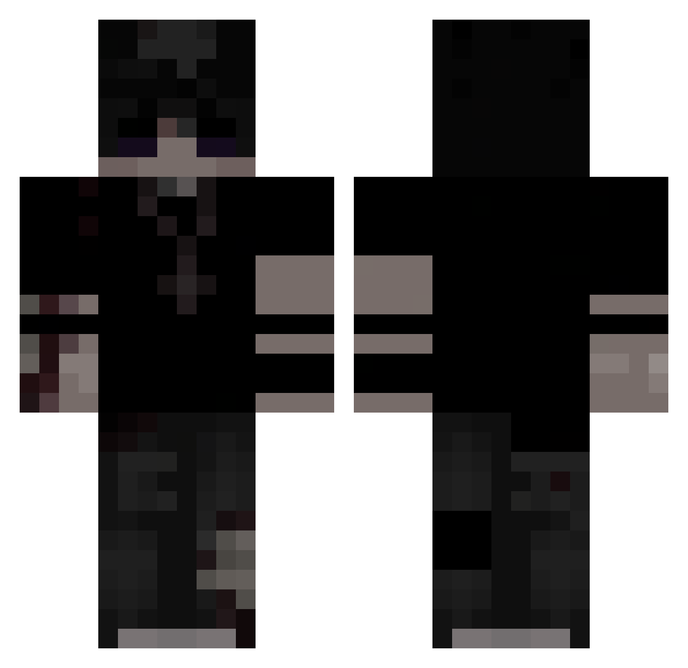 nex41 Minecraft skin, front and back view