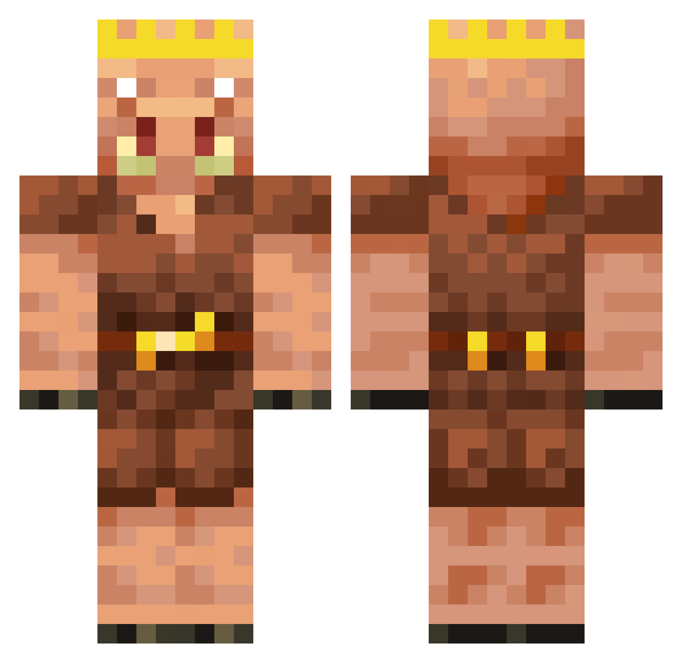 Ashieta Minecraft skin, front and back view