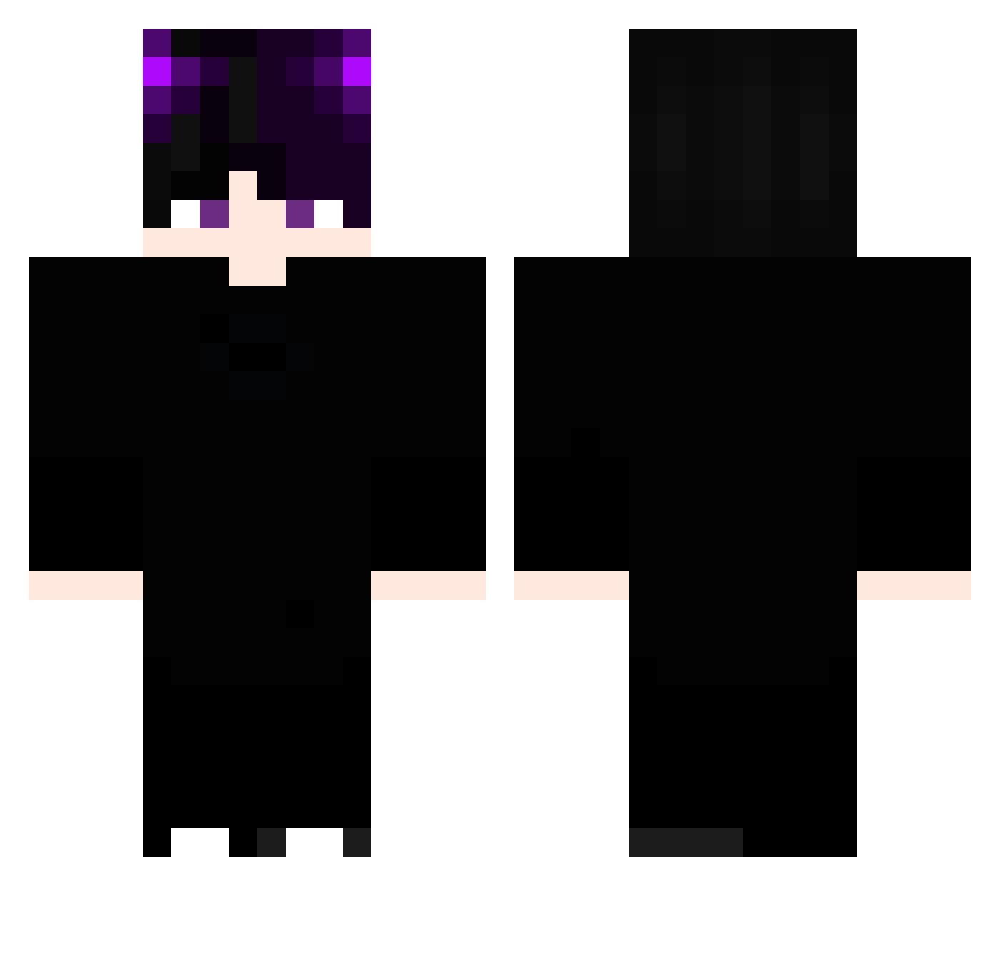 Roudziii Minecraft skin, front and back view