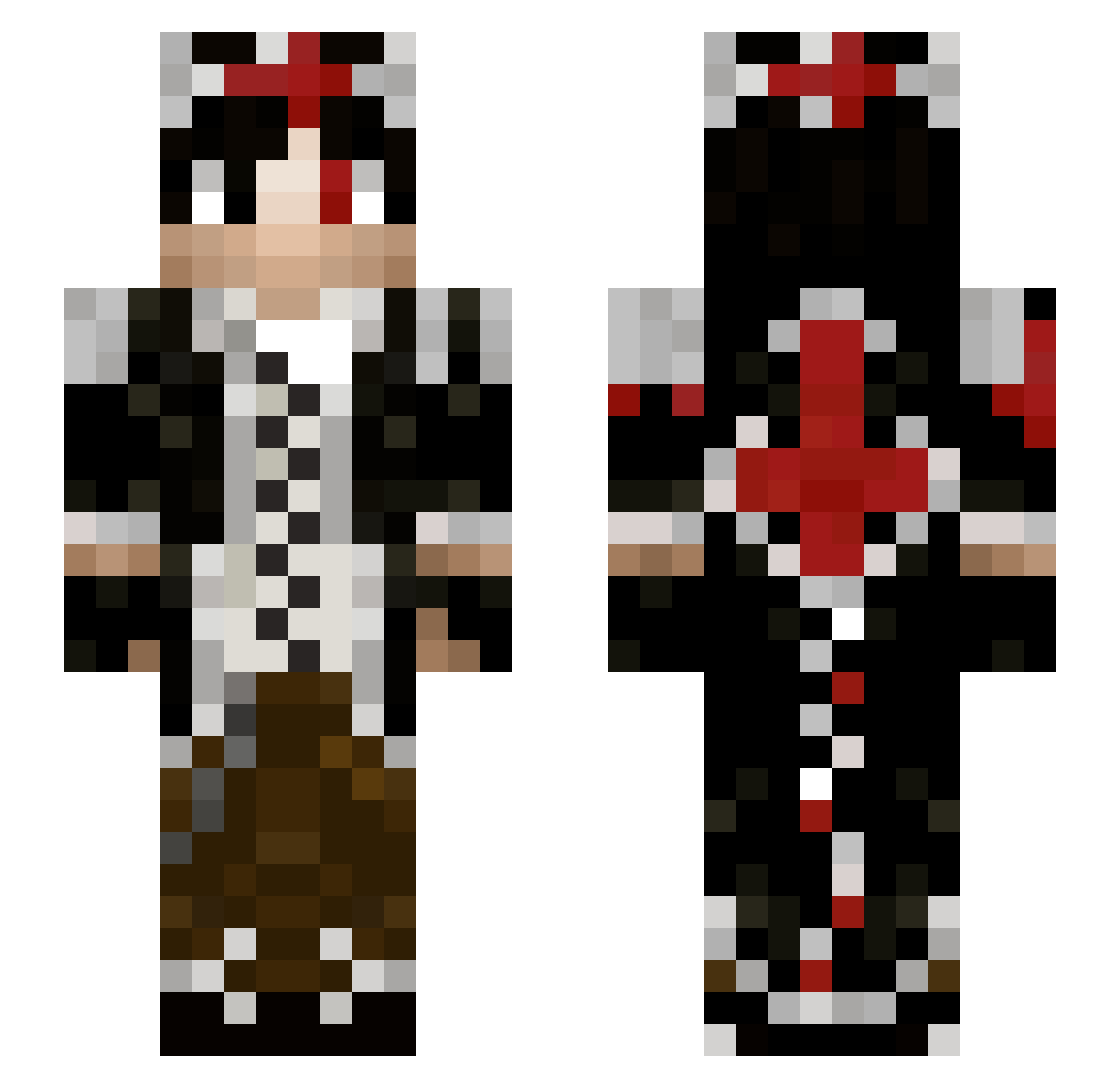 Ethylin Minecraft skin, front and back view