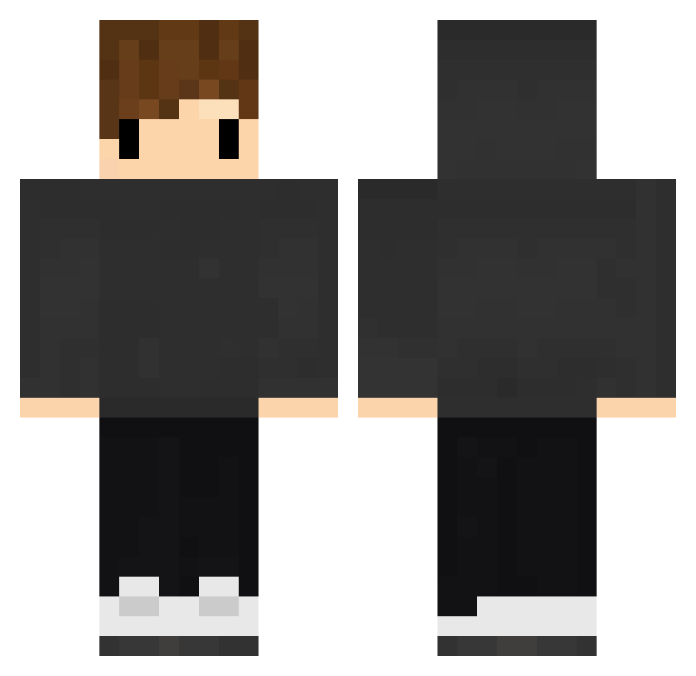 Trithulu Minecraft skin, front and back view