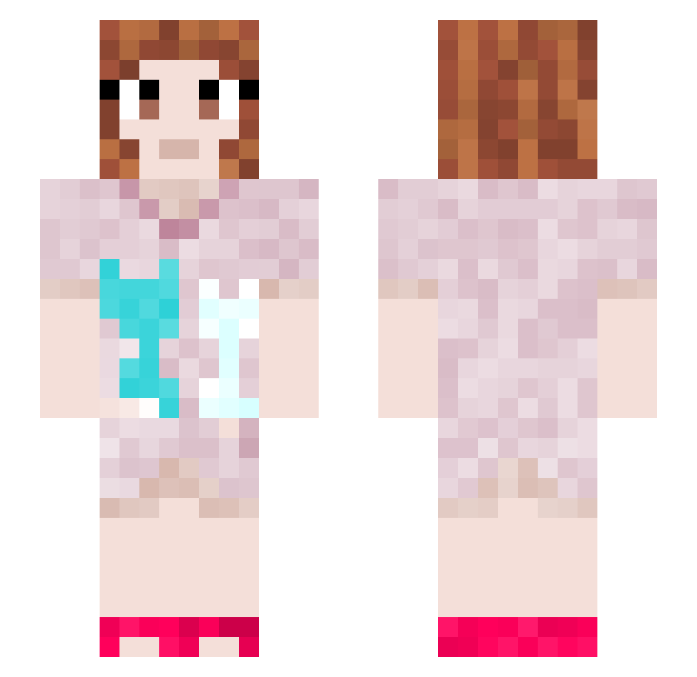 sheastra1976 Minecraft skin, front and back view