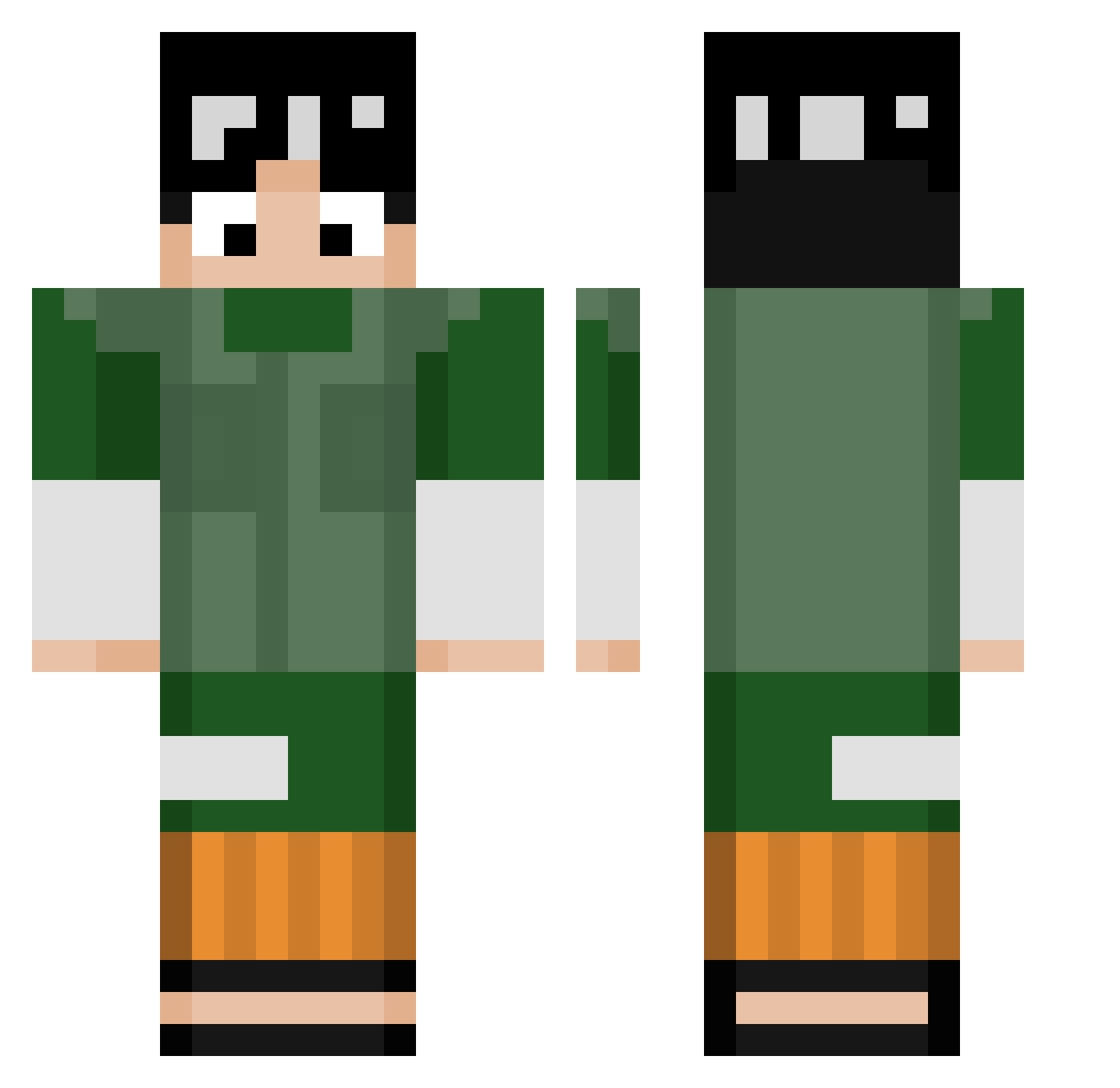 sun8628 Minecraft skin, front and back view