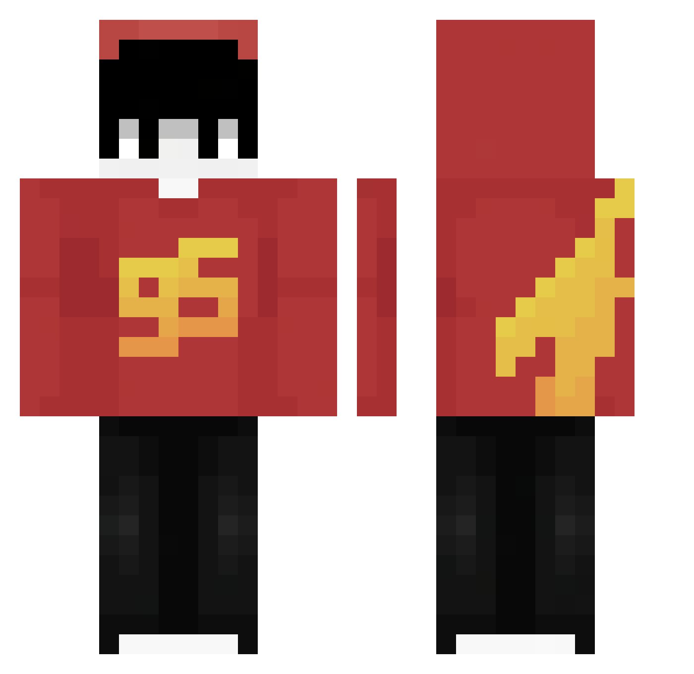L0v3ed_ Minecraft skin, front and back view
