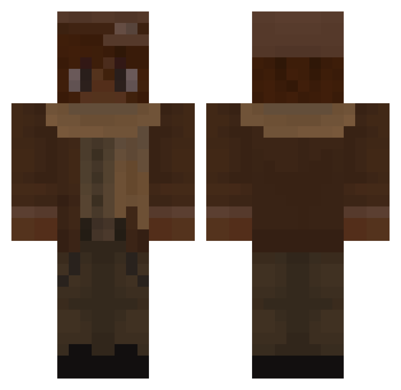 Gozi25 Minecraft skin, front and back view
