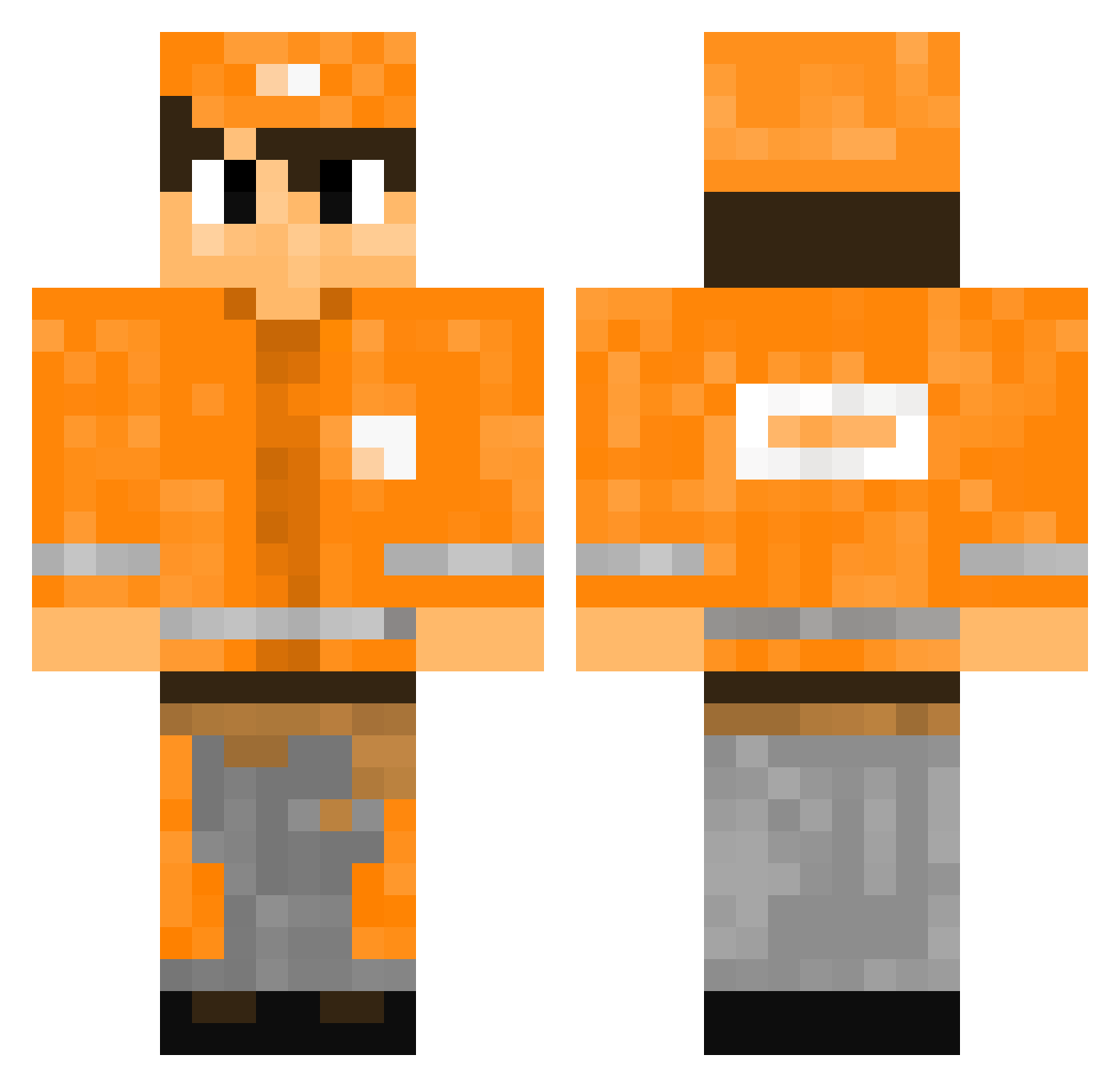 Le_Mobloc Minecraft skin, front and back view