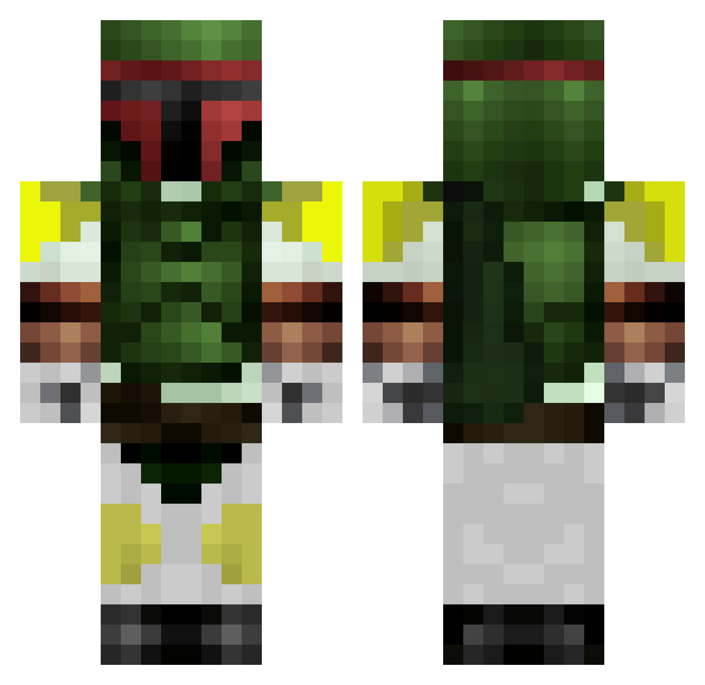 Jager_6 Minecraft skin, front and back view