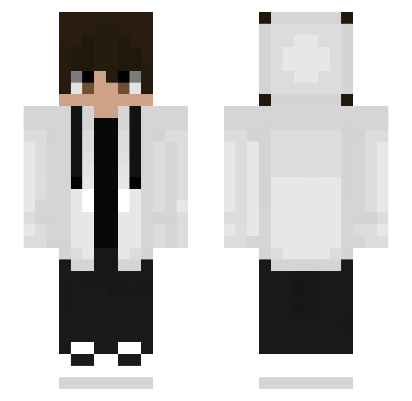 Vigone Minecraft skin, front and back view