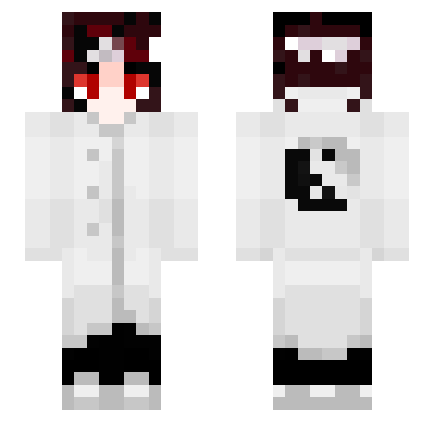 Rimury Minecraft skin, front and back view