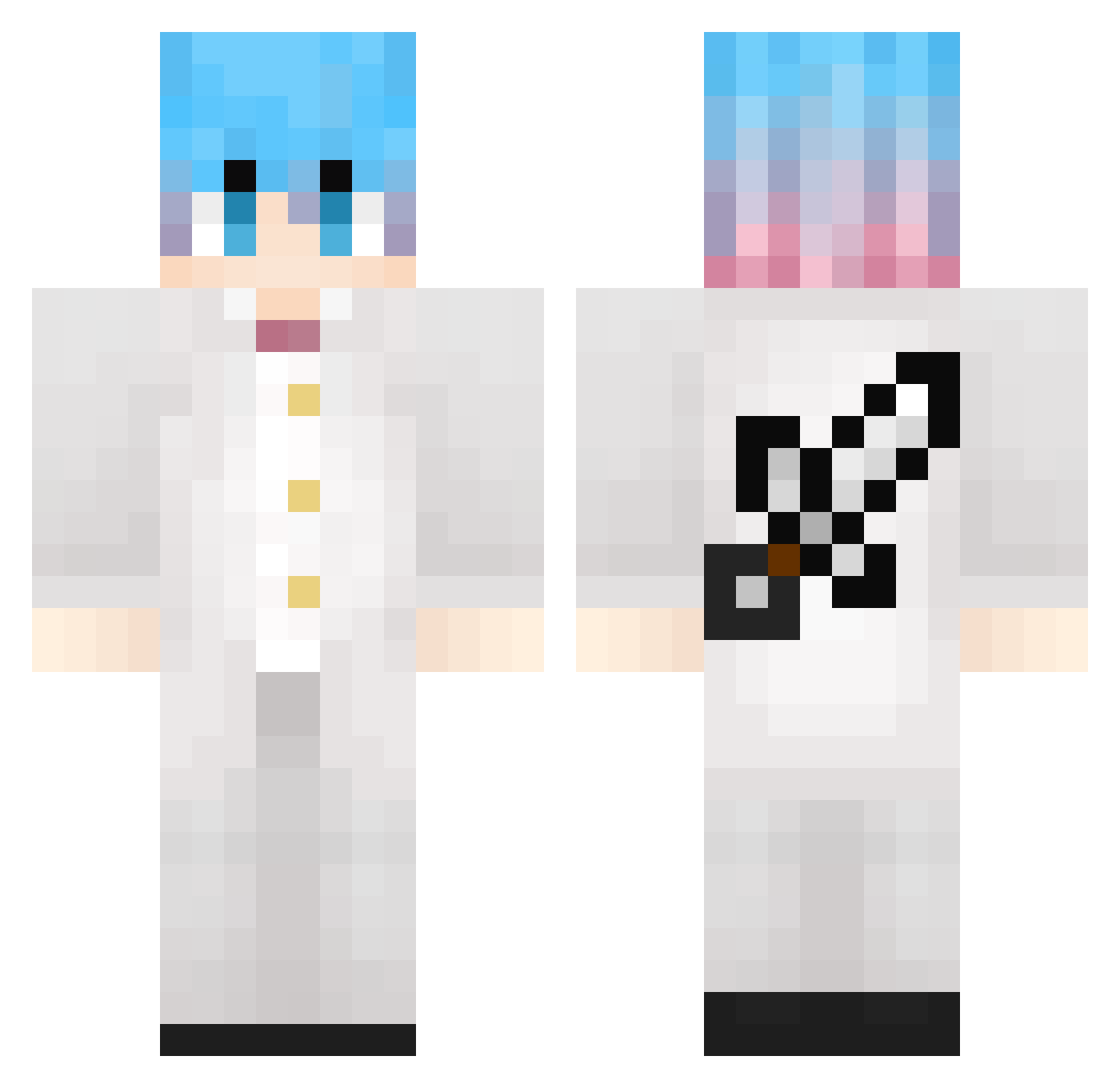 Rezhanan Minecraft skin, front and back view