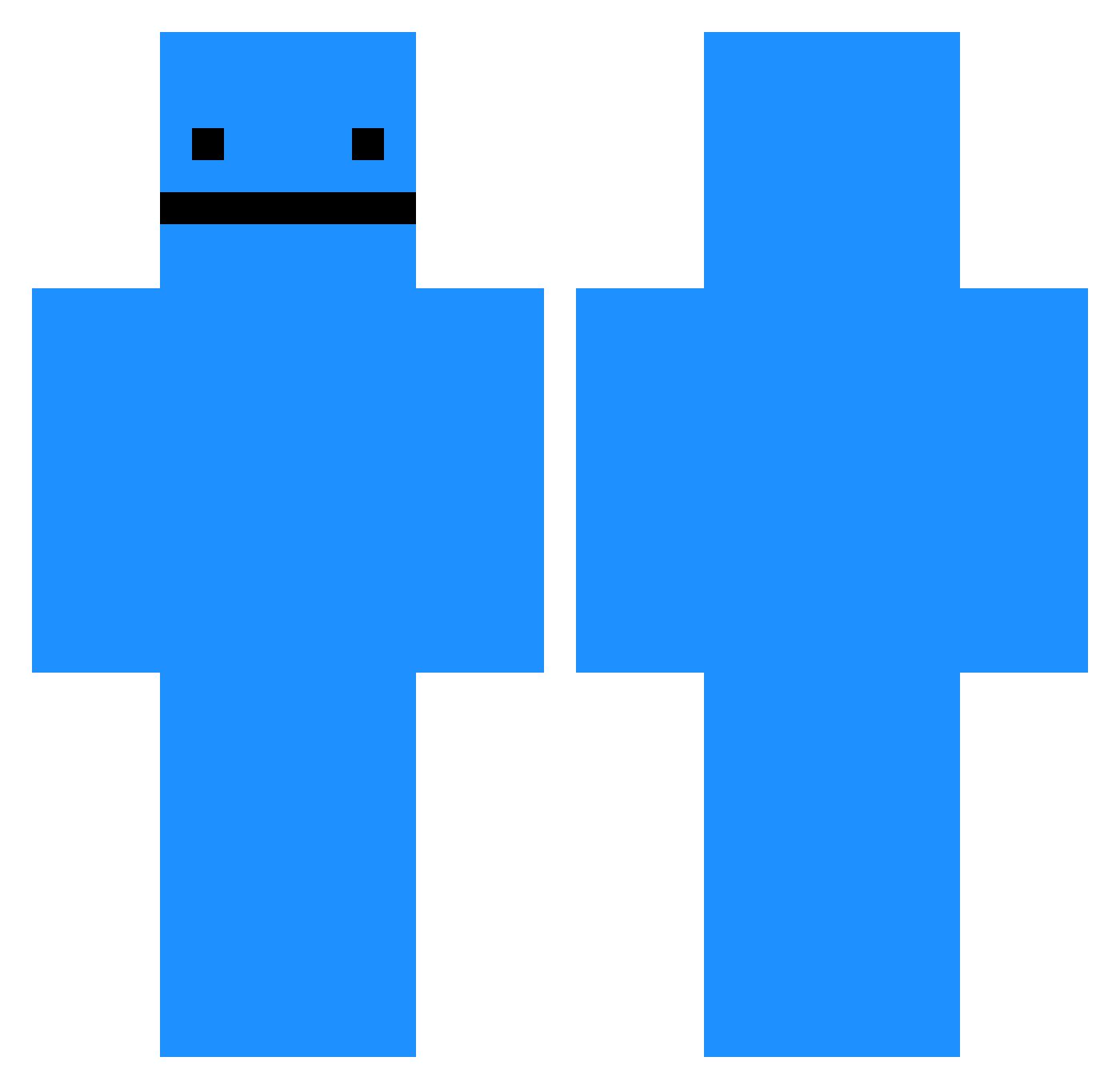 Tqzi4L Minecraft skin, front and back view